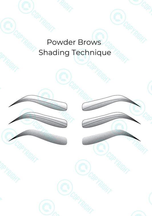 Powder Brows - Shading Technique -  Digital Download - SMPU - Beauty Salon - Beauty Training - Training Manual