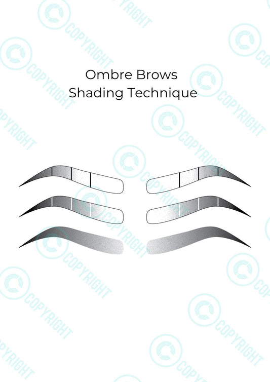 Ombre Brows - Shading Technique -  Digital Download - SMPU - Beauty Salon Beauty Training - Manual