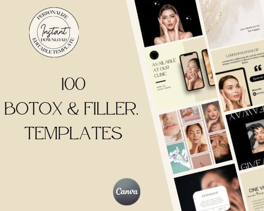 Botox and Filler templates | Aesthetic | Nurse Injector Instagram Post | skincare Instagram | Esthetician| Instagram template | Beauty